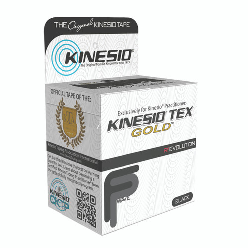 Kinesio¨ Tape, Tex Gold FP, 2" x 5.5 yds, Black, 6 Rolls