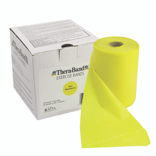 TheraBand¨ exercise band - Twin-Pak 100 yard roll - Yellow - thin (2, 50-yd boxes)