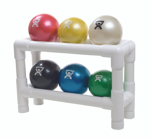 CanDo¨ WaTEª Ball - Hand-held Size - 6-piece set (1 each: tan, yellow, red, green, blue, black), with 2-tier rack