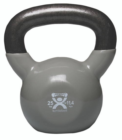 CanDo¨ vinyl-coated kettlebell - Silver - 25 lb