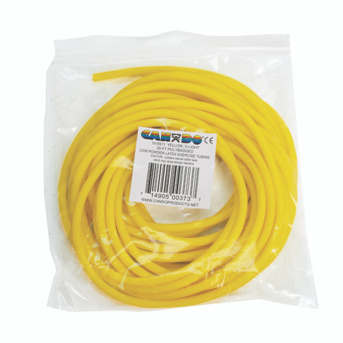 CanDo¨ Low Powder Exercise Tubing - 25' roll - Yellow - x-light
