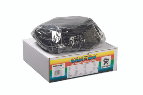 CanDo¨ Low Powder Exercise Tubing - 100' dispenser roll - Black - x-heavy