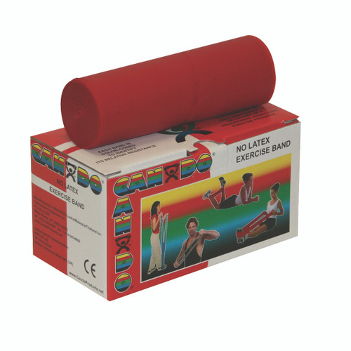 CanDo¨ Latex Free Exercise Band - 6 yard roll - Red - light