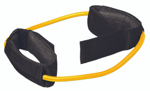 CanDo¨ Exercise Tubing with Cuff Exerciser - 35" - Yellow - X-light
