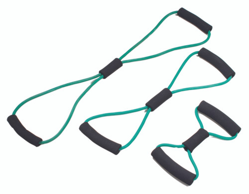 CanDo¨ Tubing BowTieª Exerciser - 3-piece set (14", 22", 30"), green