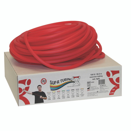 Sup-R Tubing¨ - Latex Free Exercise Tubing - 100' dispenser roll - Red - light