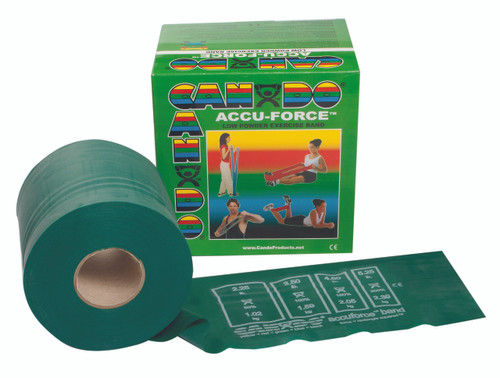 CanDo¨ AccuForceª Exercise Band - 50 yard roll - Green - medium