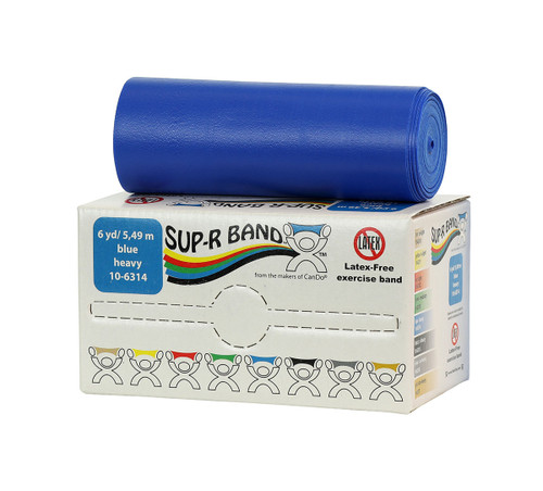Sup-R Band¨ Latex Free Exercise Band - 6 yard roll - Blue - heavy