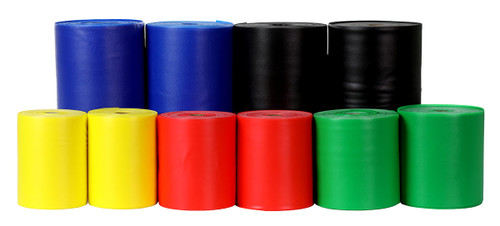 Sup-R Band¨ Latex-Free Exercise Band - Twin-Pak¨ - 100 yard - 5 color set (2 - 50 yard boxes of each color: Yellow, Red, Green, Blue, Black)