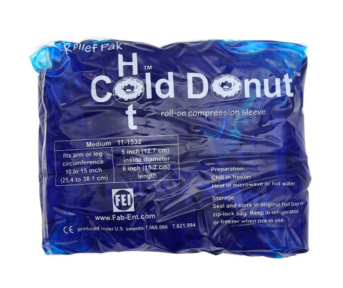 Relief Pak Cold n' Hot Donut Compression Sleeve - medium (for 10" - 15" circumference)