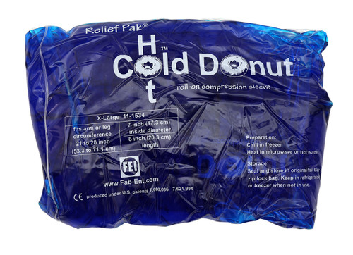 Relief Pak Cold n' Hot Donut Compression Sleeve - x-large (for 21" - 28" circumference), dozen