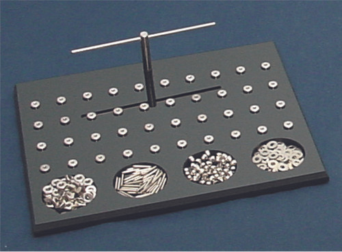 Manipulation and Dexterity Test - Roeder Accessory - 42 each pins, washers, crown and hex nuts