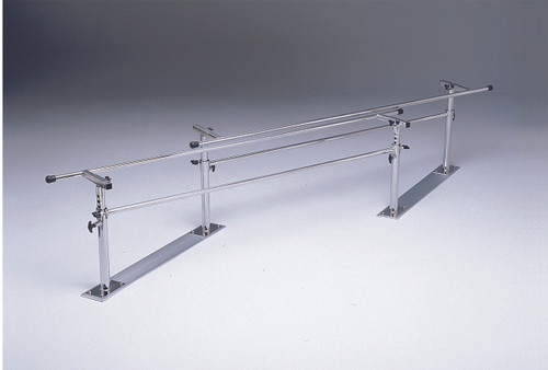 Parallel Bars, steel base, folding, height and width adjustable, 10' L x 16" - 24" W x 22" - 36" H