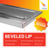 Benefits of the beveled lip of the 48" x 6" burner pan