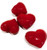 Glass Puffed Red Heart 1"