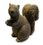 Concrete 9.25" tall squirrel statue. Suitable for interior or exterior use. Made in USA.