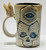 Unique, hand made, ceramic mug. Aum & Garden, California EXCLUSIVE! Pour over top sold separately, but not required for this item. Image designs vary, so you may contact us for specific request.