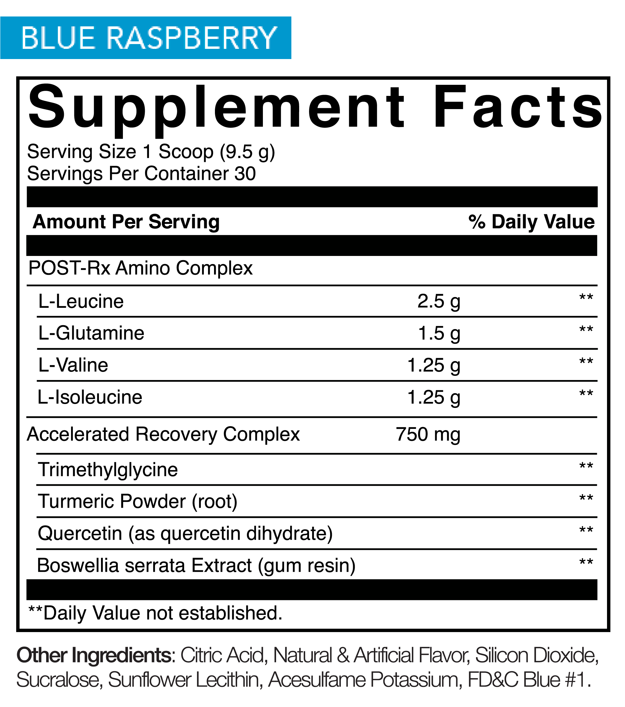 Blue Raspberry Nutrition