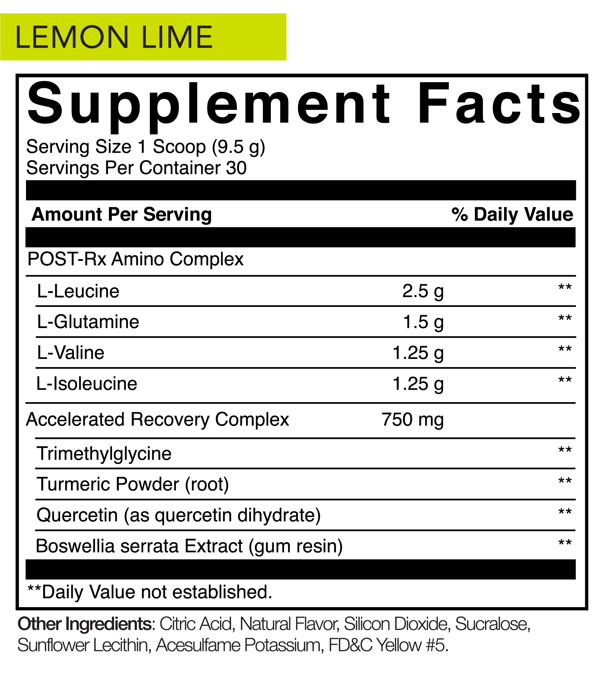 Lemon Lime Nutrition