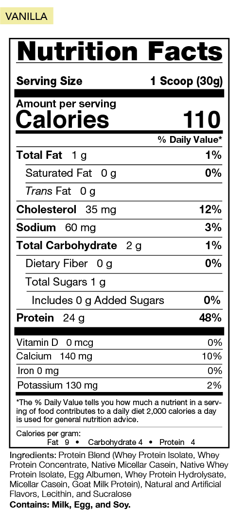 Vanilla Nutrition