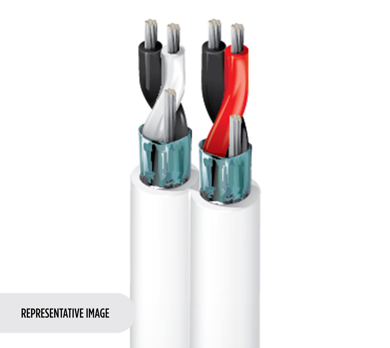 Belden 9451DP - Line Level Audio Cable, 2 Parallel Pr #22 Str TC, O/A ...