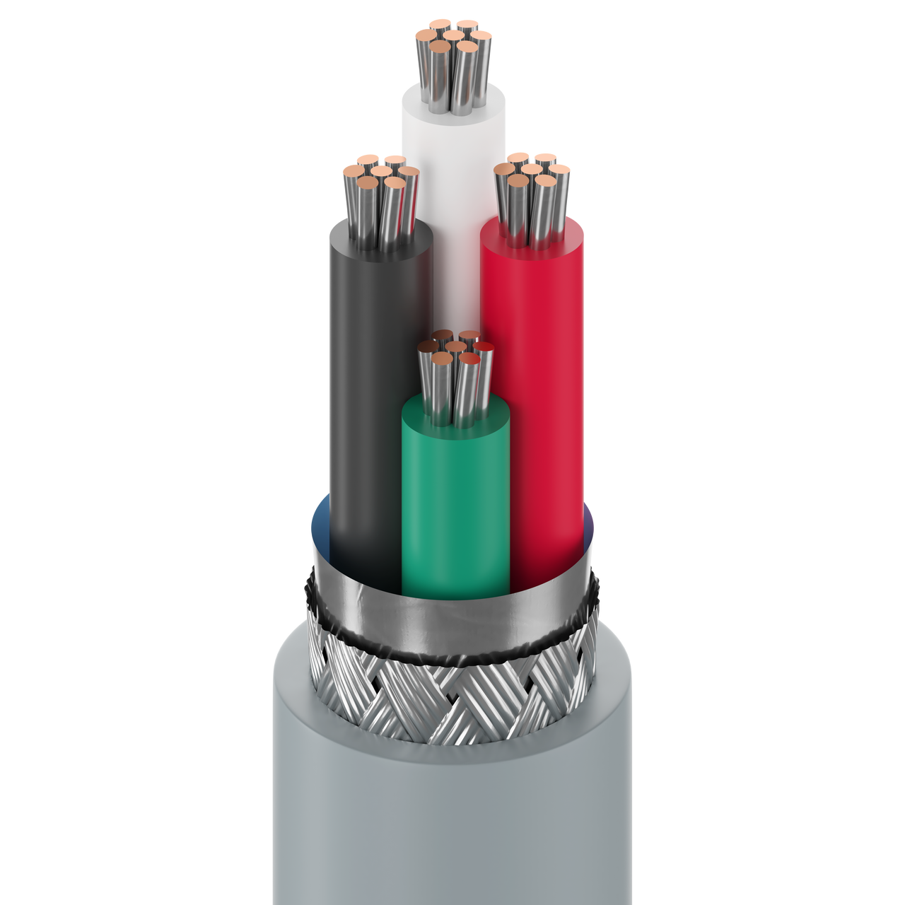 Belden 9844 - RS485, 4 Pr #24 Str TC, PE Ins, OS+TC Brd, PVC Jkt, CM