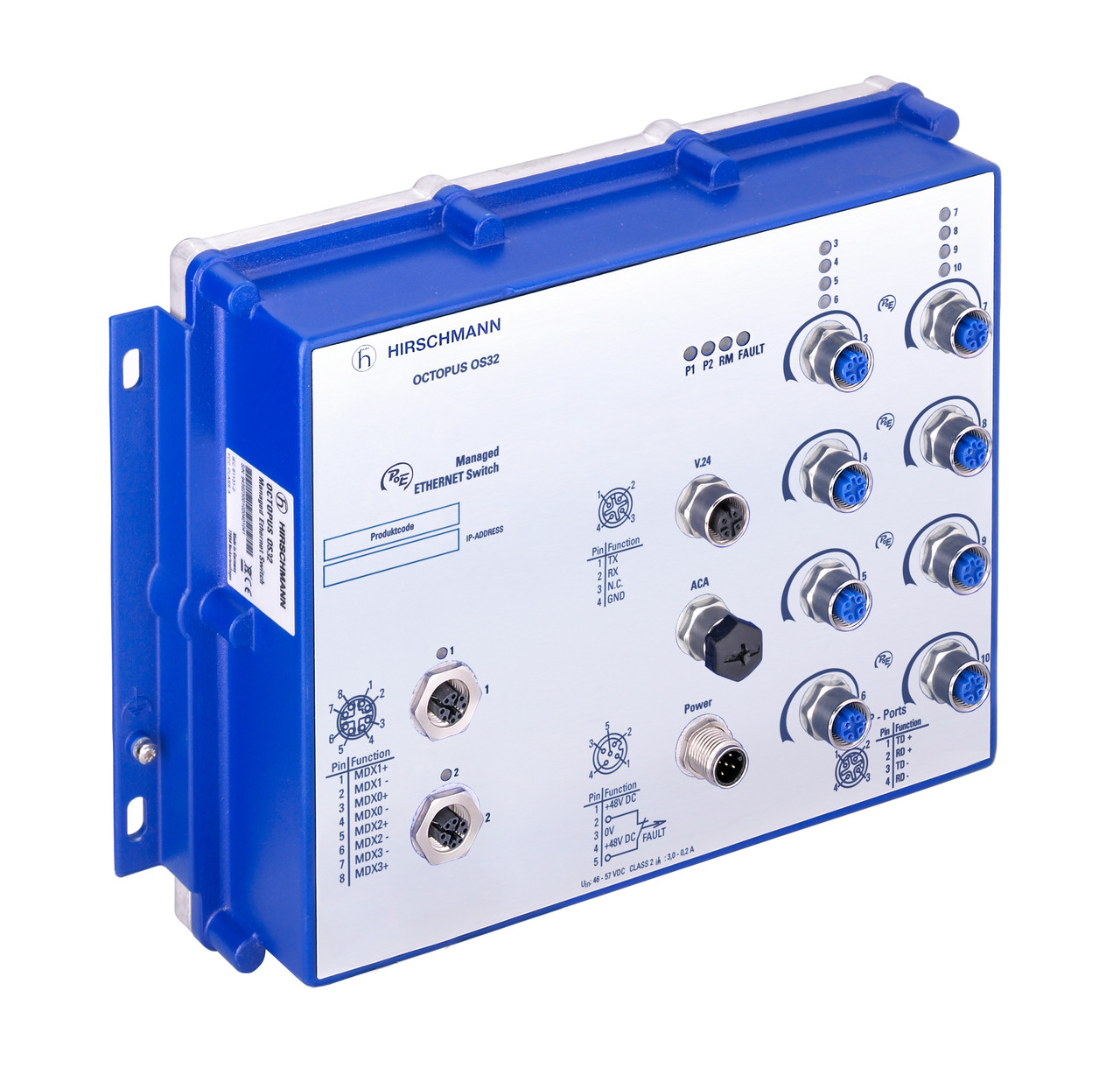 Belden OS32-080802T6T6TPEPHH - Managed IP67 PoE-Swich, 10 ports, supply ...