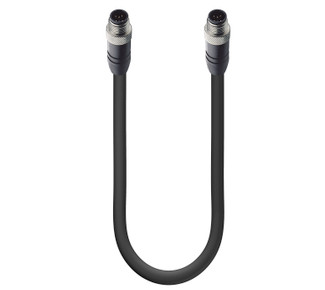 0935 253 109 - CANopen / DeviceNet Data Double-Ended Cordset: Male straight A-coded black M12 Standard to male straight A-coded black M12 Standard, 50 V AC / 60 V DC, 4 A; PUR black cable, 4-wires, Data: 2x0.25 mm² + Power: 2x0.34 mm²