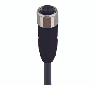 0935 253 122 - CANopen / DeviceNet Data Single-Ended Cordset: M12 Standard, female, straight, 5-pin, A-coded, black body, 50 V AC / 60 V DC, 4 A; PUR black cable, 4-wires, Data: 2x0.25 mm² + Power: 2x0.34 mm²