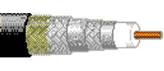 1190A - CATV Video, RG6, 18 AWG BCCS, Quad Shield (Foil + 60% Braid + Foil + 40% Braid), Waterblocked