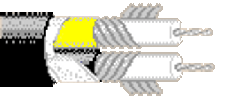 1808A - S-Video, High-Flex, Dual Mini 75 Ohm #30 Coax, Round