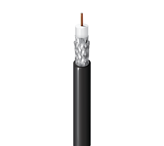 7810A - 50 Ohm Wireless Transmission Coax, RF 400, RG-8, 10 AWG Solid BCCA, Foil + 95% TC Braid, PE Jkt