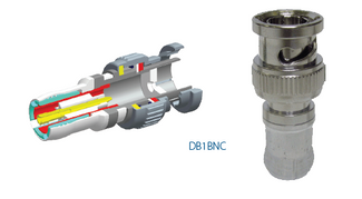 DB1BNC-25 - Double Bubble Mini RGB BNC Coax Compression Connector 25-26 AWG