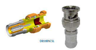 DB59BNCSL-25 - Double Bubble RG-59 BNC Coax Compression Connector