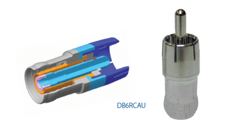 DB6RCAU-25 - Double Bubble RG-6 RCA Coax Compression Connector