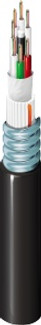 GBCH248 - Outdoor OFC MLT: GLASS YARNS + CST + PE with 6 Tubes of Ø1.9mm 48f MM OM2.