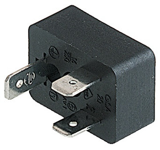 GSA 20 - GSA Industrial Standard Receptacle: Form B, 3-pin (2+1PE), UL 1977, black contact bearer, solder type (PE screw type); 230 V AC/DC, 16 A