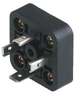 GSA-U 3000 N - GSA-U DIN standard receptacle with solder contacts: Form A, 4-pin (3+1PE), UL 1977, solder type; 400 V AC/DC, 16 A