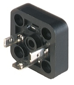 GSAZ 200 - GSAZ DIN standard receptacle with solder contacts for cylinder installation: Form A, 3-pin (2+1PE), UL 1977, solder type (PE screw type); 400 V AC/DC, 16 A