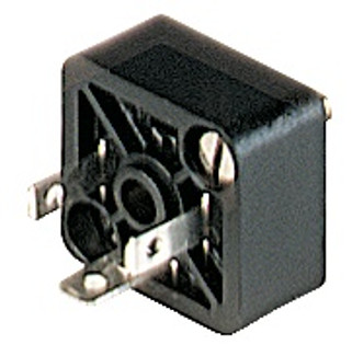 GSSA 200 - GSSA Industrial Standard Receptacle: Form C, 3-pin (2+1PE), UL 1977, black contact bearer, solder type; 230 V AC/DC, 6 A