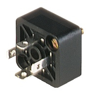 GSSA 300 - GSSA Industrial Standard Receptacle: Form C, 4-pin (3+1PE), UL 1977, black contact bearer, solder type; 230 V AC/DC, 6 A