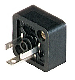 GSSNA 200 - GSSNA DIN Standard Receptacle: Form C, 3-pin (2+1PE), UL 1977, black contact bearer, solder type; 230 V AC/DC, 6 A