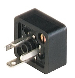 GSSNA 300 - GSSNA DIN Standard Receptacle: Form C, 4-pin (3+1PE), UL 1977, black contact bearer, solder type; 230 V AC/DC, 6 A