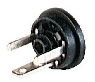 GSSNR 200 - GSSNR DIN Standard Receptacle: Form C, 3-pin (2+1PE), UL 1977, black contact bearer, solder type; 230 V AC/DC, 6 A