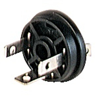 GSSR 200 - GSSR Industrial Standard Receptacle: Form C, 3-pin (2+1PE), UL 1977, black contact bearer, solder type; 230 V AC/DC, 6 A