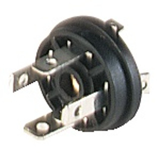 GSSR 300 - GSSR Industrial Standard Receptacle: Form C, 4-pin (3+1PE), UL 1977, black contact bearer, solder type; 230 V AC/DC, 6 A