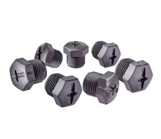 Protection screw for M12 socket, plastic, IP65/67 (25 pieces) - Dust cover for M12-ports of OCTOPUS switches, plastic
