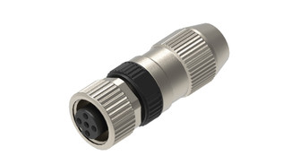 RKCI 4A - M12 Field Attachable Connector, IDC termination, slim metal housing, IP67, female, 4-pole, A-coded, unshielded, straight