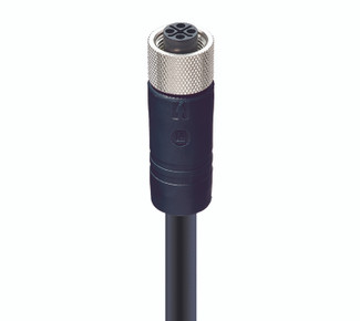 RKT 4S-703 SW - M12 Power Single-Ended Cordset: Female, straight, 4-pin(3+PE), S-coded, black body, 600 V AC/DC, 16 A; PUR black cable, 1.50 mm²