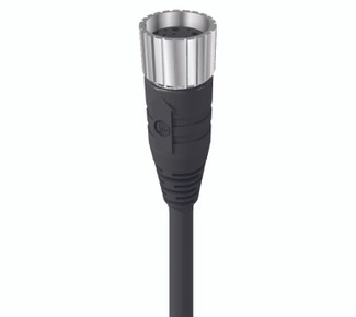 RKU 12-256 - M23 Power Single-Ended Cordset: Female, straight, 12-pin, black body, 120 V AC/DC, 8 A; PUR black cable, 8x0.5 mm² + 3x1.0 mm²